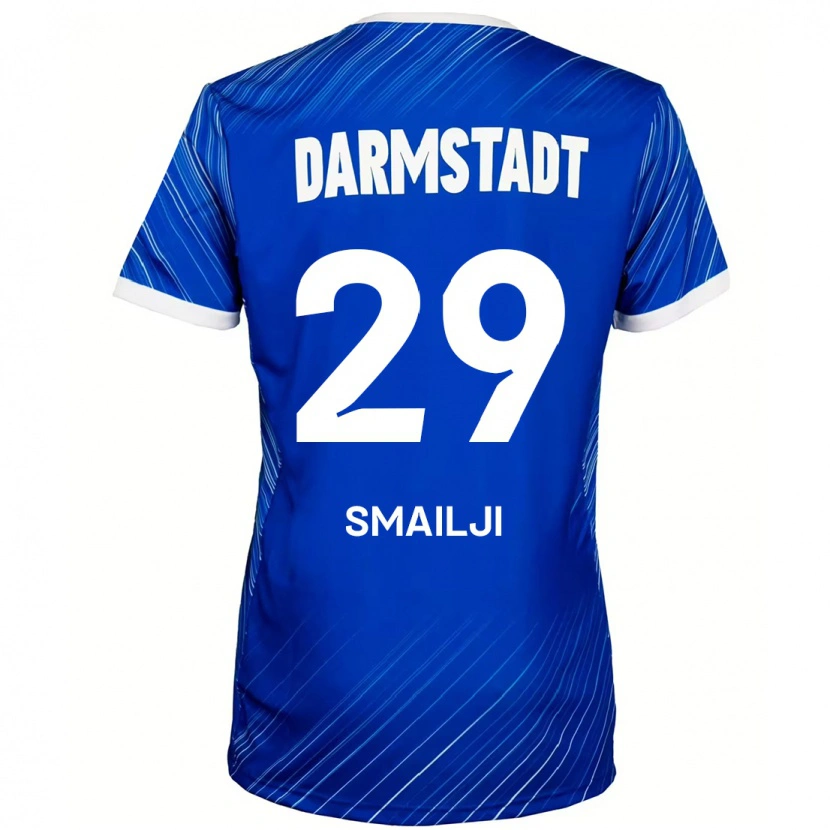 Danxen Mænd Esad Smailji #29 Blå Hvid Hjemmebane Spillertrøjer 2024/25 Trøje T-Shirt