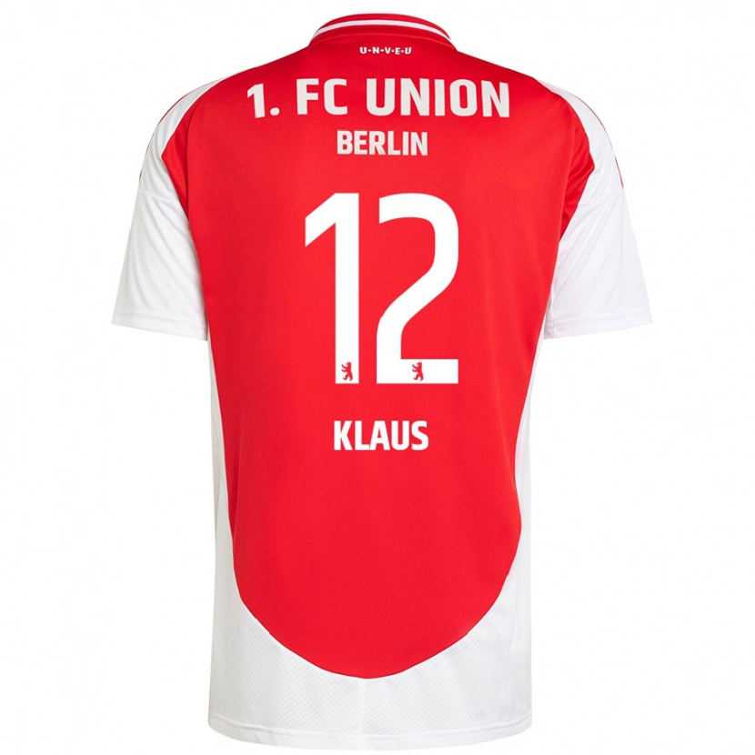 Danxen Mænd Carl Klaus #12 Rød Hvid Hjemmebane Spillertrøjer 2024/25 Trøje T-Shirt