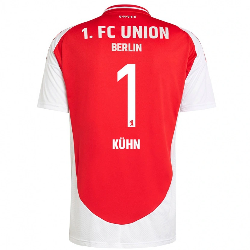 Danxen Mænd Samuel Kühn #1 Rød Hvid Hjemmebane Spillertrøjer 2024/25 Trøje T-Shirt