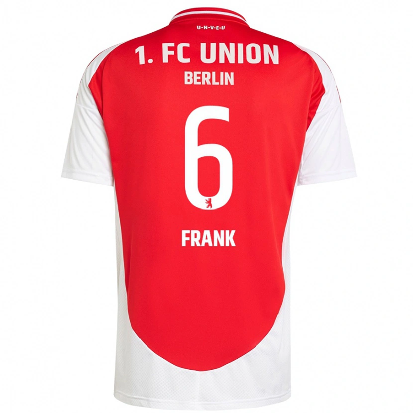 Danxen Mænd Celine Frank #6 Rød Hvid Hjemmebane Spillertrøjer 2024/25 Trøje T-Shirt