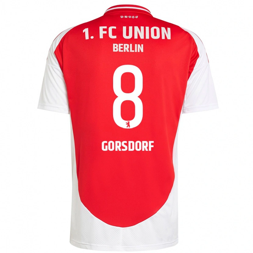 Danxen Mænd Lisa Görsdorf #8 Rød Hvid Hjemmebane Spillertrøjer 2024/25 Trøje T-Shirt