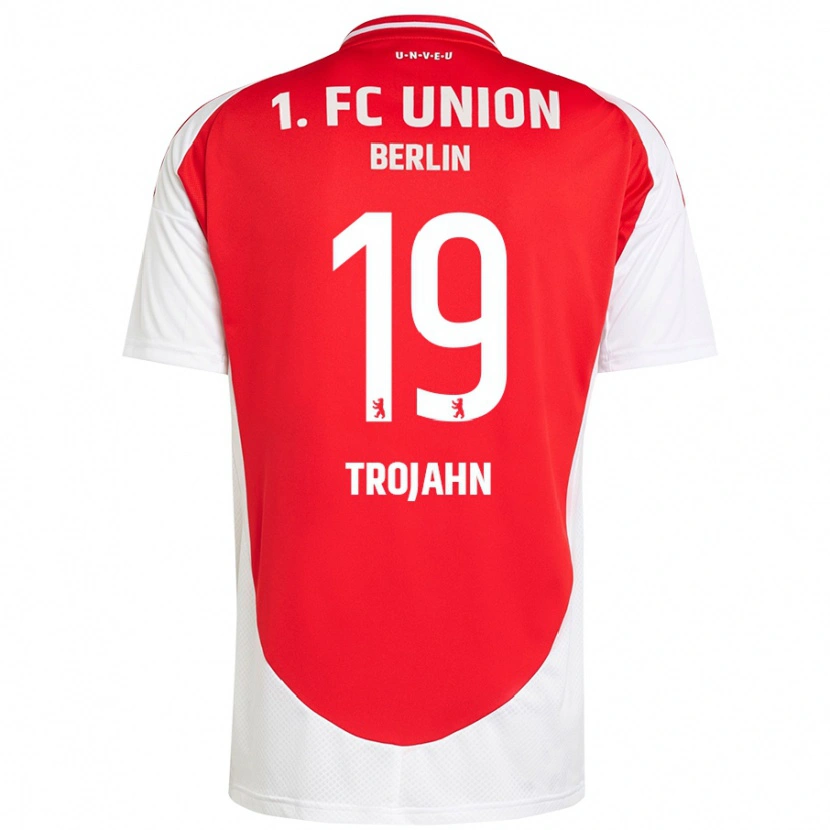 Danxen Mænd Sophie Trojahn #19 Rød Hvid Hjemmebane Spillertrøjer 2024/25 Trøje T-Shirt