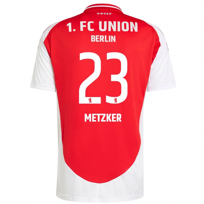 Danxen Mænd Pia Metzker #23 Rød Hvid Hjemmebane Spillertrøjer 2024/25 Trøje T-Shirt