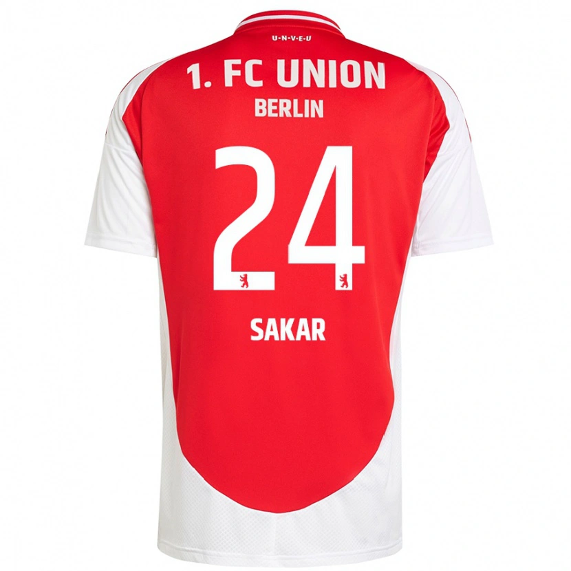Danxen Mænd Fatma Sakar #24 Rød Hvid Hjemmebane Spillertrøjer 2024/25 Trøje T-Shirt