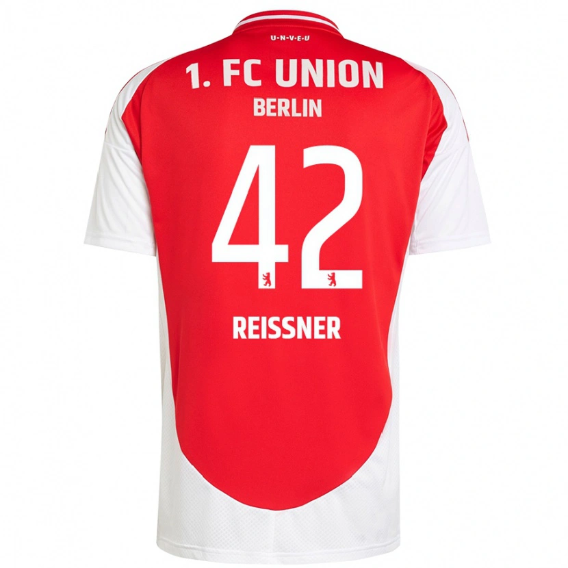 Danxen Mænd Naika Reissner #42 Rød Hvid Hjemmebane Spillertrøjer 2024/25 Trøje T-Shirt