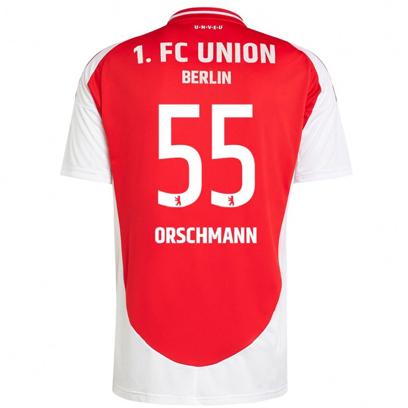 Danxen Mænd Katja Orschmann #55 Rød Hvid Hjemmebane Spillertrøjer 2024/25 Trøje T-Shirt