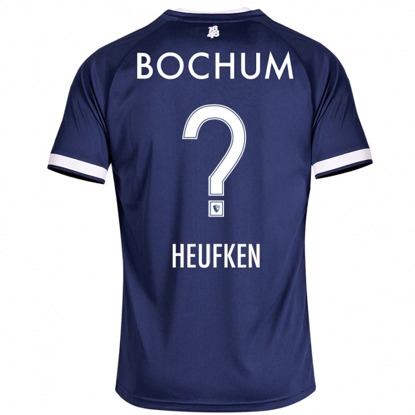 Danxen Mænd Jeremias Heufken #0 Mørkeblå Hjemmebane Spillertrøjer 2024/25 Trøje T-Shirt