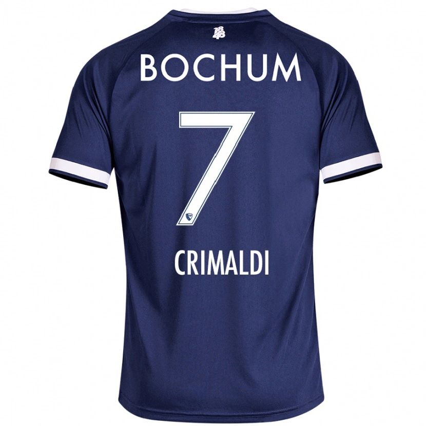 Danxen Mænd Alessandro Crimaldi #7 Mørkeblå Hjemmebane Spillertrøjer 2024/25 Trøje T-Shirt