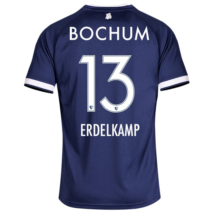 Danxen Mænd Luca Erdelkamp #13 Mørkeblå Hjemmebane Spillertrøjer 2024/25 Trøje T-Shirt