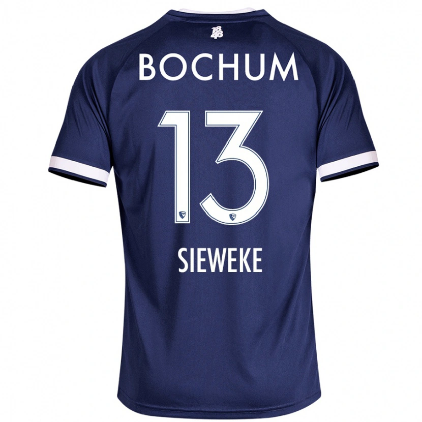 Danxen Mænd Henri Sieweke #13 Mørkeblå Hjemmebane Spillertrøjer 2024/25 Trøje T-Shirt