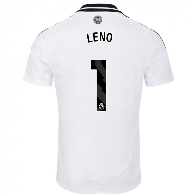 Danxen Mænd Bernd Leno #1 Hvid Hjemmebane Spillertrøjer 2024/25 Trøje T-Shirt