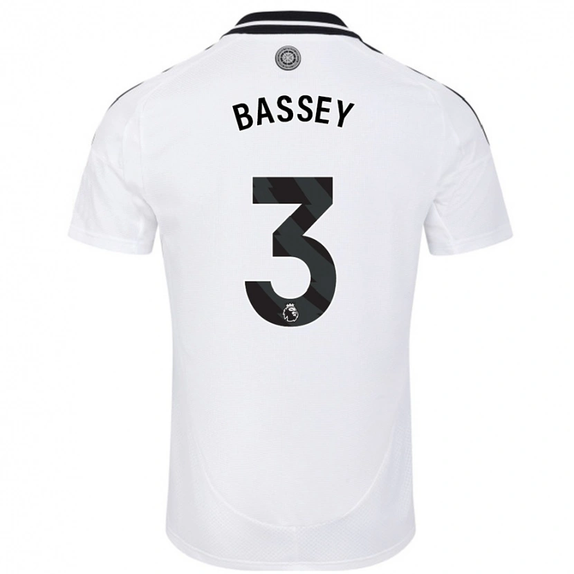 Danxen Mænd Calvin Bassey #3 Hvid Hjemmebane Spillertrøjer 2024/25 Trøje T-Shirt