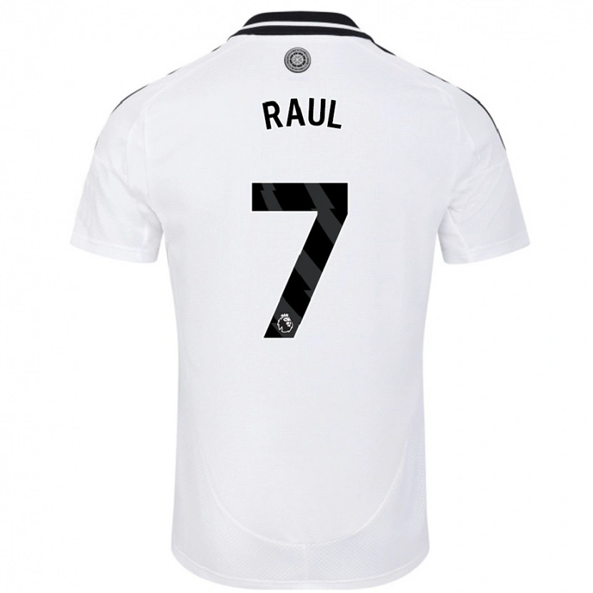 Danxen Mænd Raúl Jiménez #7 Hvid Hjemmebane Spillertrøjer 2024/25 Trøje T-Shirt