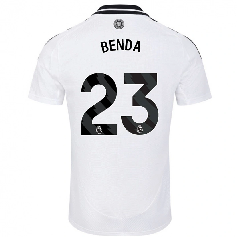 Danxen Mænd Steven Benda #23 Hvid Hjemmebane Spillertrøjer 2024/25 Trøje T-Shirt