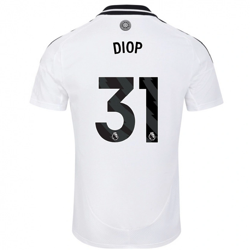 Danxen Mænd Issa Diop #31 Hvid Hjemmebane Spillertrøjer 2024/25 Trøje T-Shirt