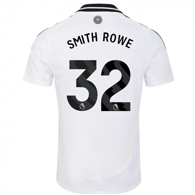 Danxen Mænd Emile Smith Rowe #32 Hvid Hjemmebane Spillertrøjer 2024/25 Trøje T-Shirt