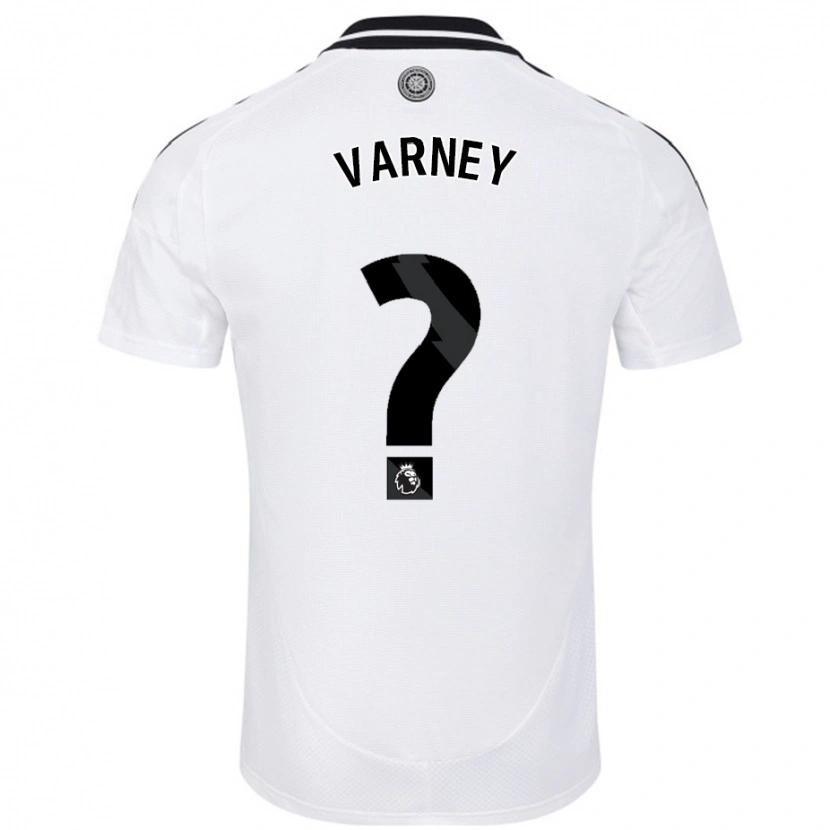 Danxen Mænd Oscar Varney #0 Hvid Hjemmebane Spillertrøjer 2024/25 Trøje T-Shirt