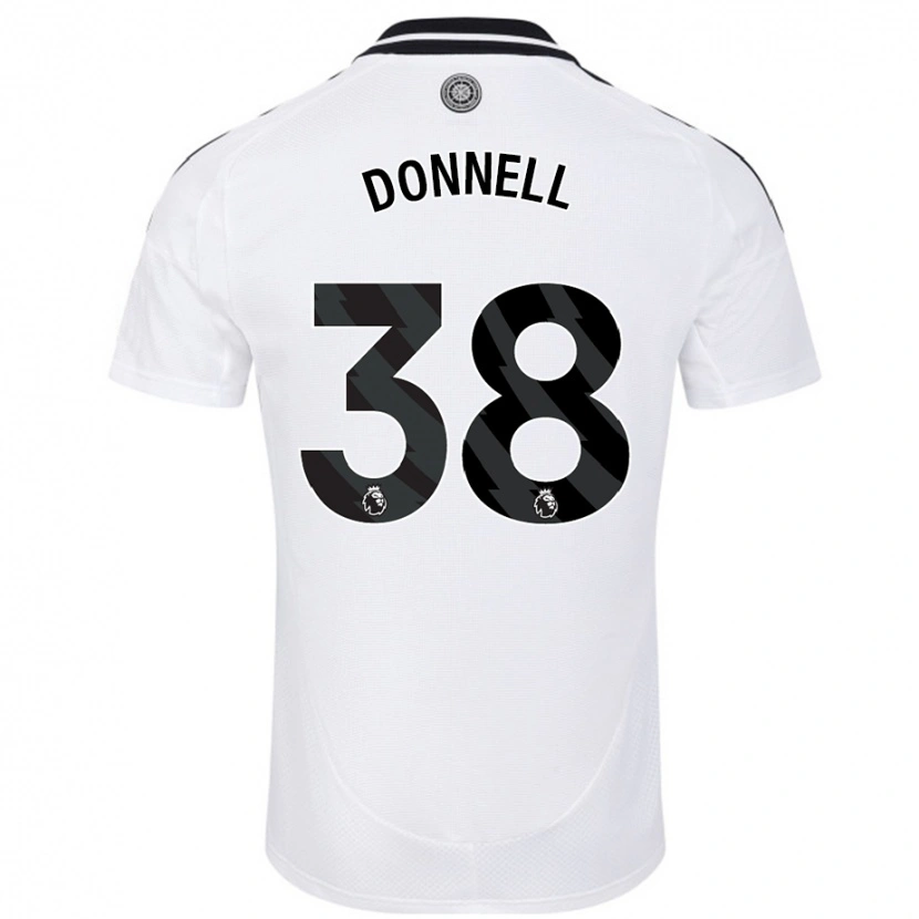 Danxen Mænd Chris Donnell #38 Hvid Hjemmebane Spillertrøjer 2024/25 Trøje T-Shirt
