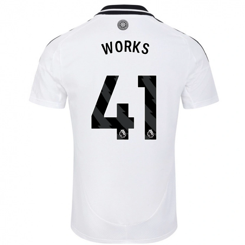 Danxen Mænd Terrell Works #41 Hvid Hjemmebane Spillertrøjer 2024/25 Trøje T-Shirt