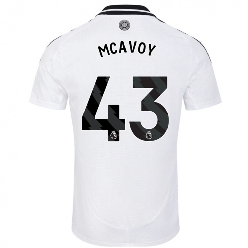 Danxen Mænd Connor Mcavoy #43 Hvid Hjemmebane Spillertrøjer 2024/25 Trøje T-Shirt