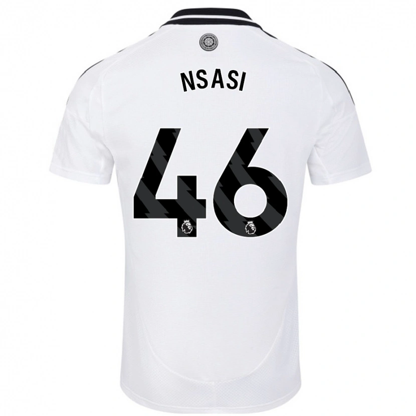 Danxen Mænd Eddie Nsasi #46 Hvid Hjemmebane Spillertrøjer 2024/25 Trøje T-Shirt