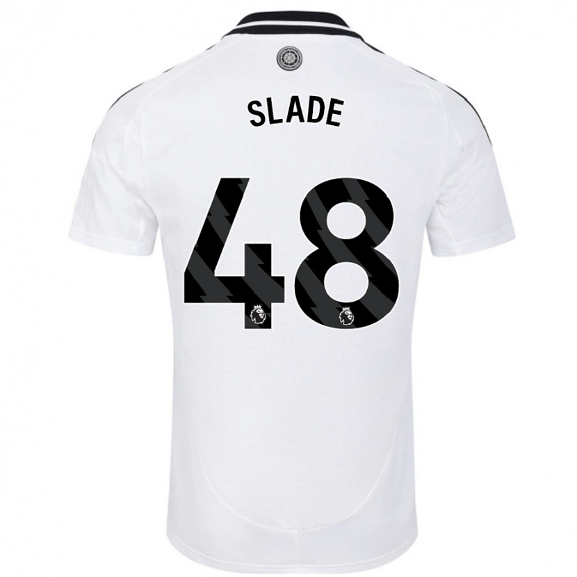 Danxen Mænd Bradley Slade #48 Hvid Hjemmebane Spillertrøjer 2024/25 Trøje T-Shirt