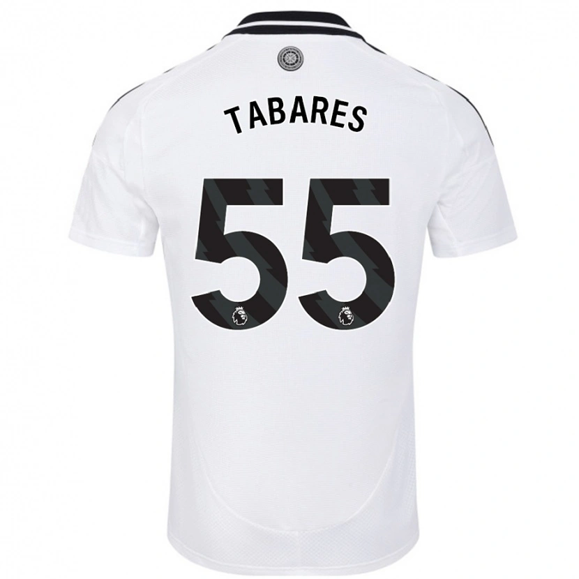 Danxen Mænd Samuel Tabares #55 Hvid Hjemmebane Spillertrøjer 2024/25 Trøje T-Shirt