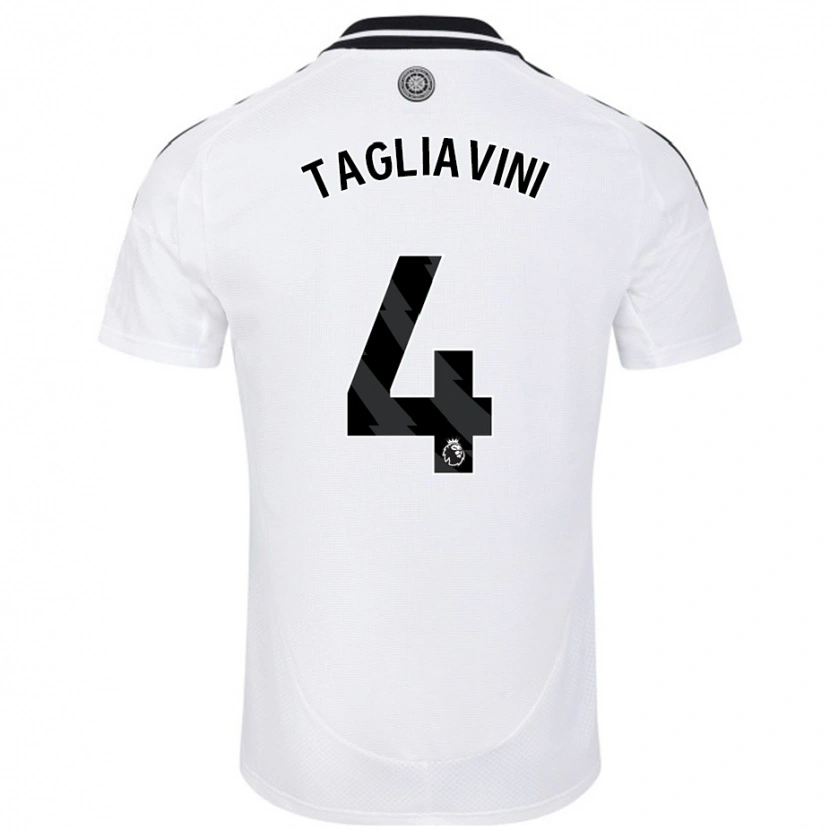 Danxen Mænd Ella Tagliavini #4 Hvid Hjemmebane Spillertrøjer 2024/25 Trøje T-Shirt