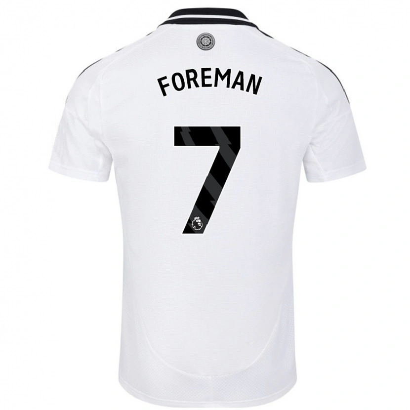 Danxen Mænd Tia Foreman #7 Hvid Hjemmebane Spillertrøjer 2024/25 Trøje T-Shirt