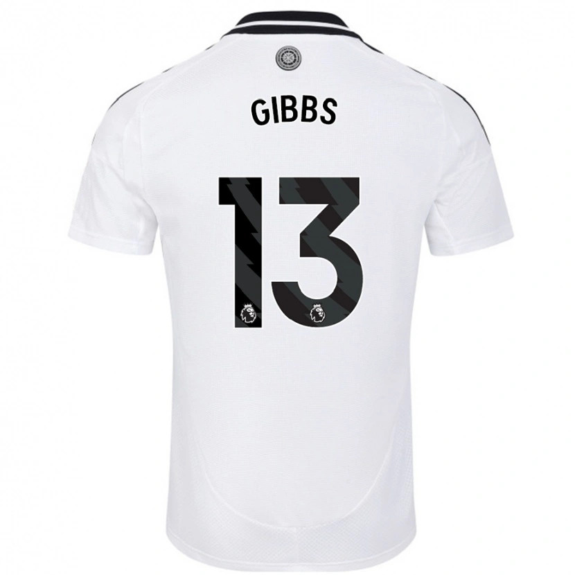 Danxen Mænd Frankie Gibbs #13 Hvid Hjemmebane Spillertrøjer 2024/25 Trøje T-Shirt