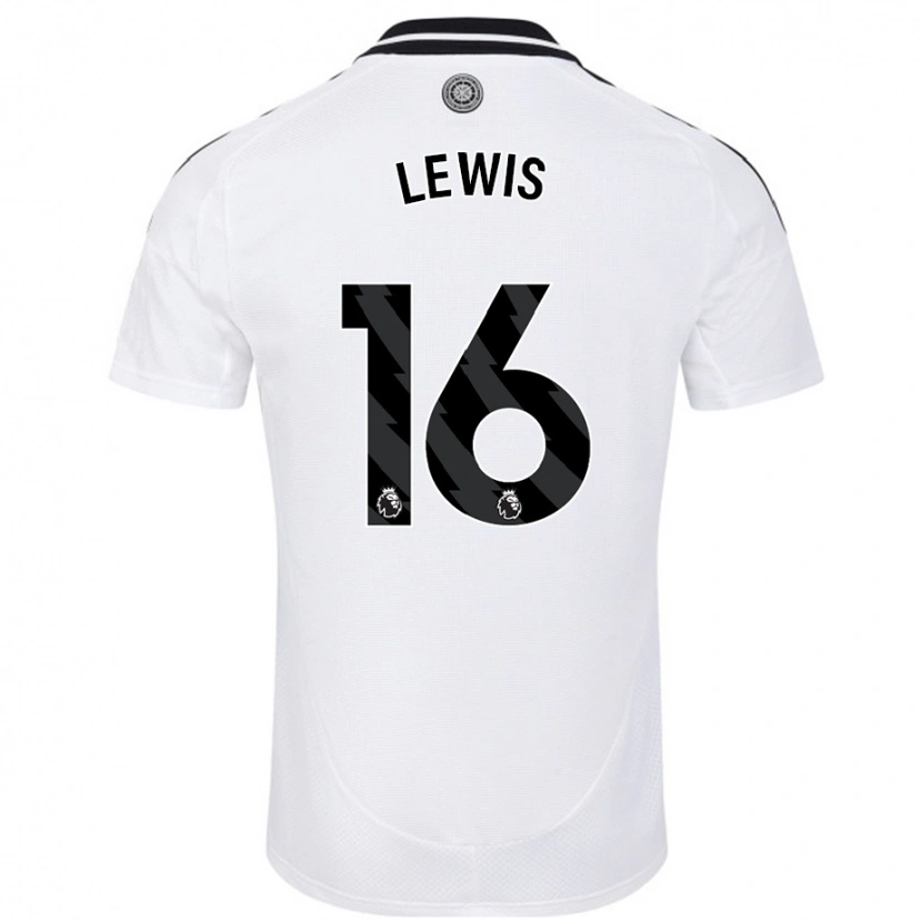 Danxen Mænd Milla Lewis #16 Hvid Hjemmebane Spillertrøjer 2024/25 Trøje T-Shirt