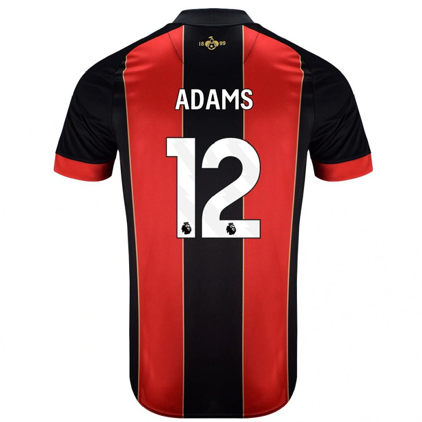 Danxen Mænd Tyler Adams #12 Rød Sort Hjemmebane Spillertrøjer 2024/25 Trøje T-Shirt