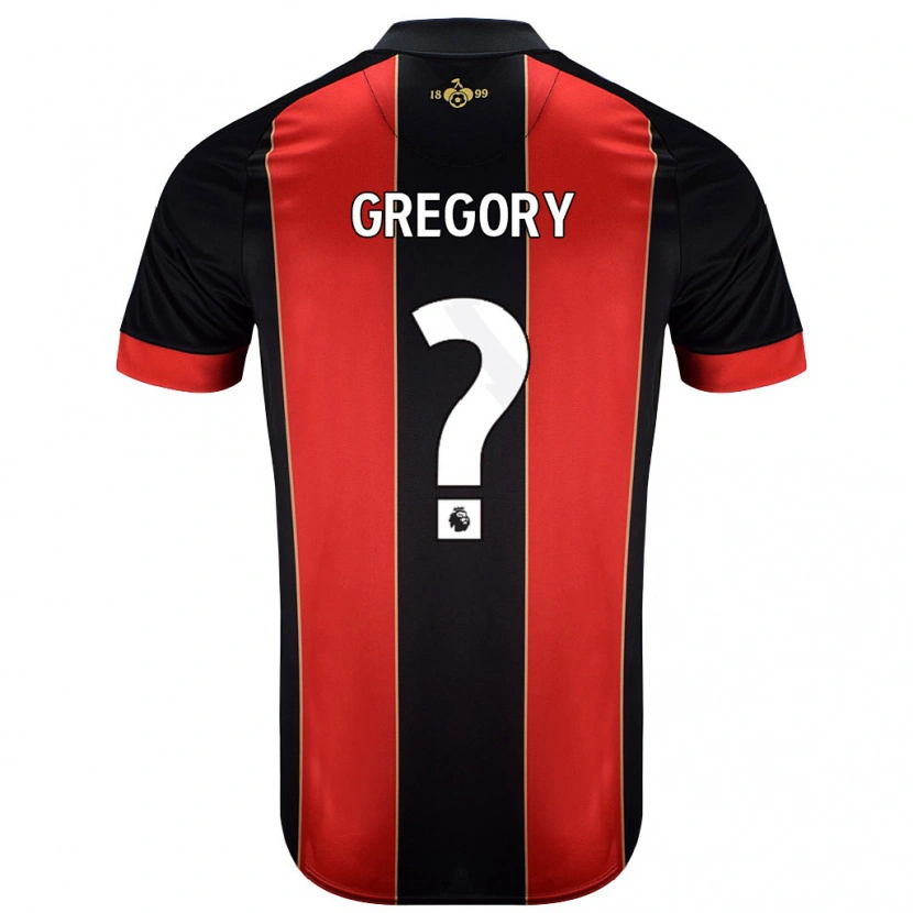Danxen Mænd Karlos Gregory #0 Rød Sort Hjemmebane Spillertrøjer 2024/25 Trøje T-Shirt
