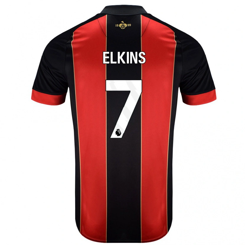 Danxen Mænd Elle Elkins #7 Rød Sort Hjemmebane Spillertrøjer 2024/25 Trøje T-Shirt