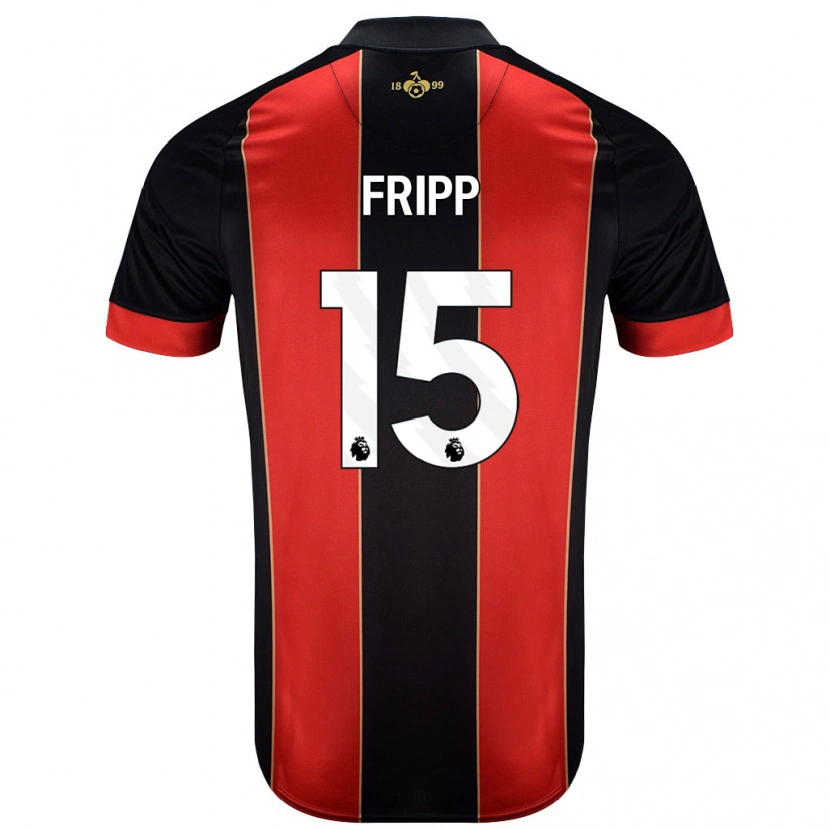 Danxen Mænd Kelly Fripp #15 Rød Sort Hjemmebane Spillertrøjer 2024/25 Trøje T-Shirt