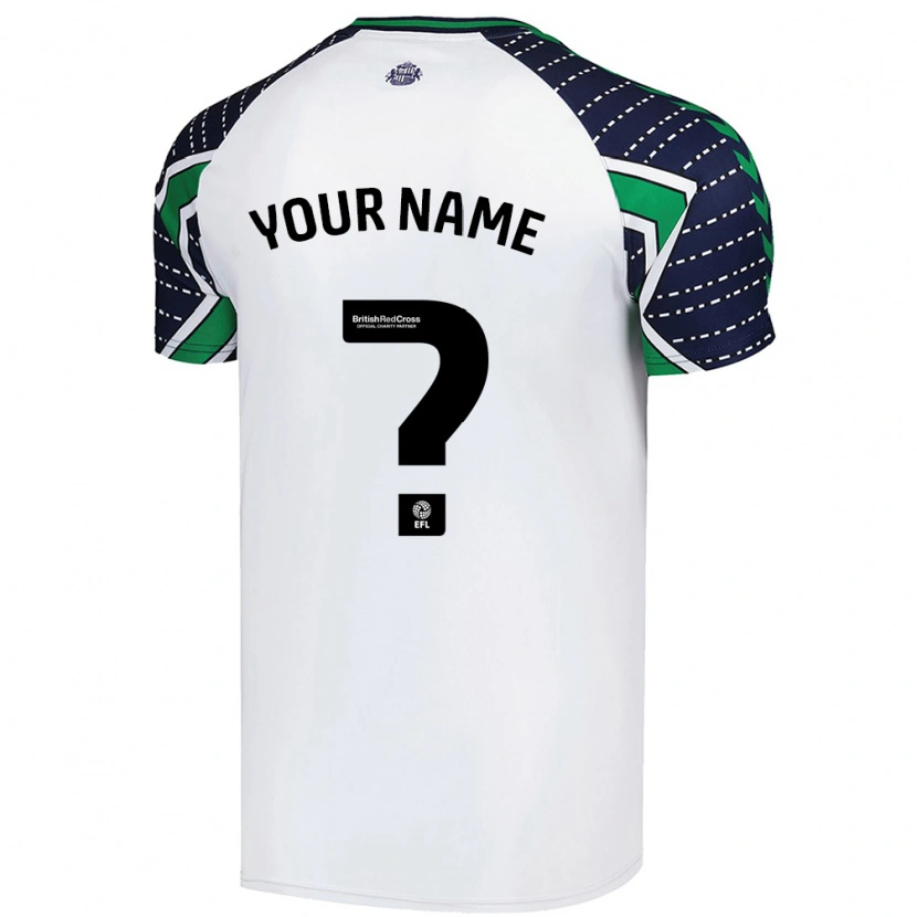Danxen Mænd Dit Navn #0 Hvid Udebane Spillertrøjer 2024/25 Trøje T-Shirt