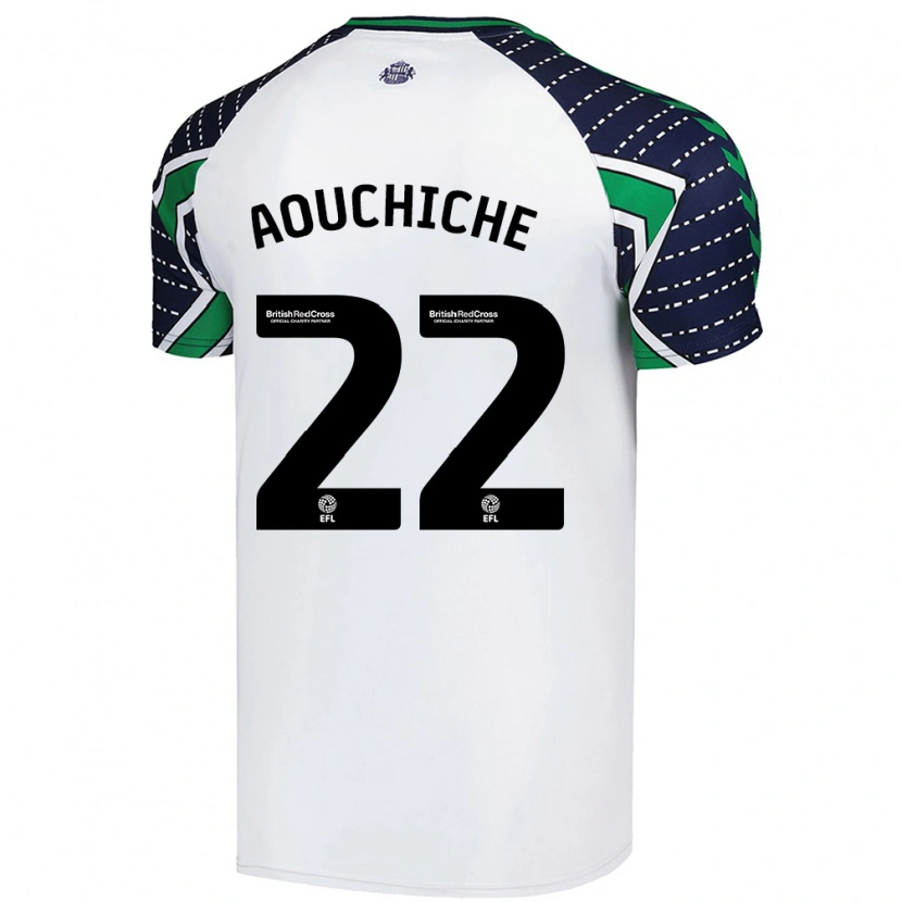 Danxen Mænd Adil Aouchiche #22 Hvid Udebane Spillertrøjer 2024/25 Trøje T-Shirt