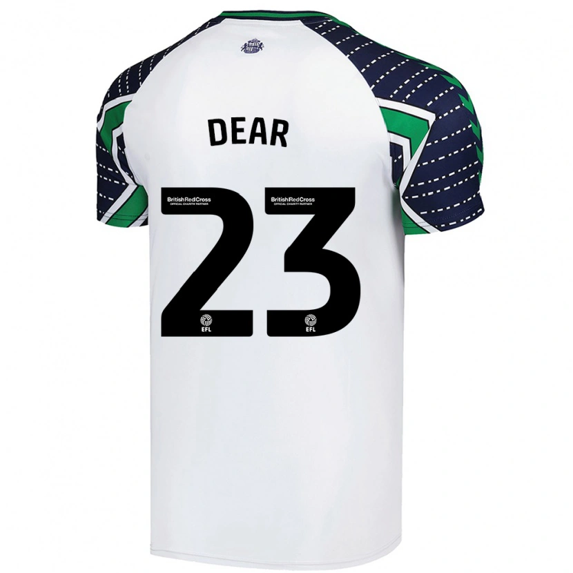 Danxen Mænd Jenna Dear #23 Hvid Udebane Spillertrøjer 2024/25 Trøje T-Shirt