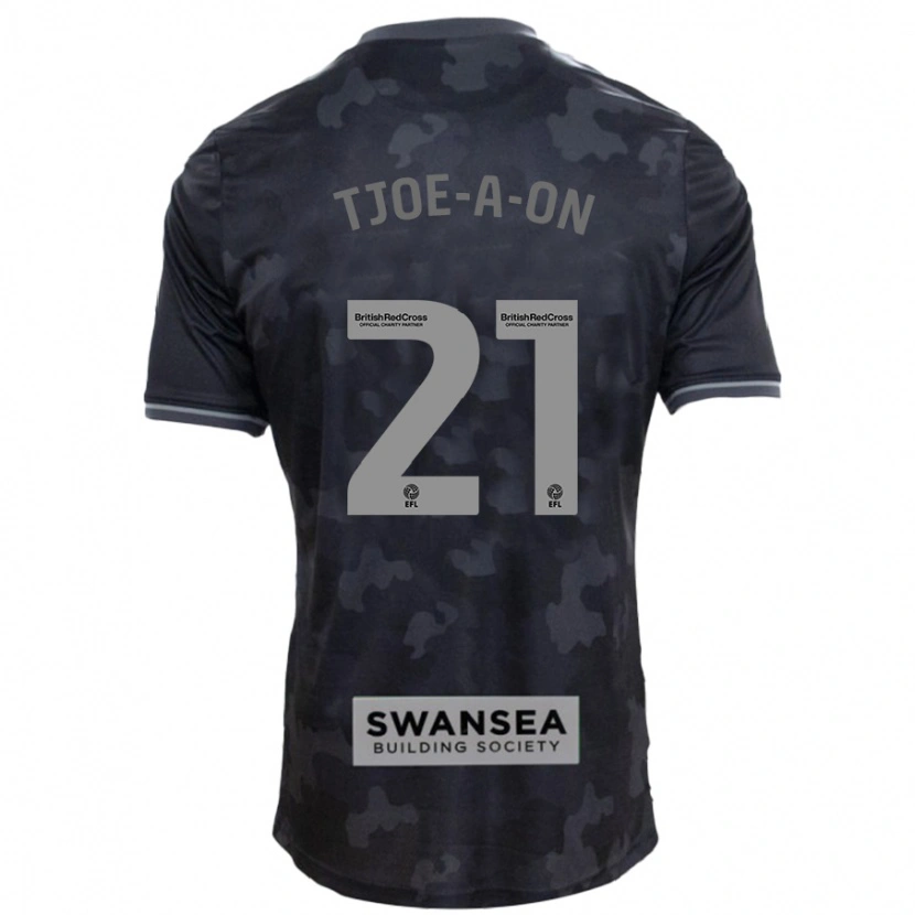 Danxen Mænd Nathan Tjoe-A-On #21 Sort Udebane Spillertrøjer 2024/25 Trøje T-Shirt