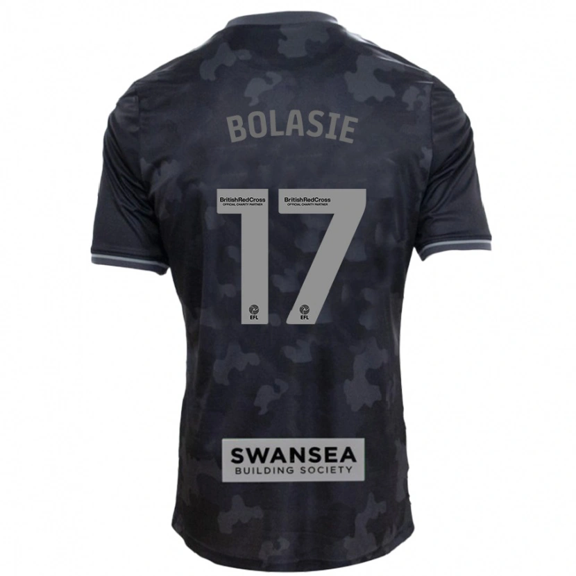 Danxen Mænd Yannick Bolasie #17 Sort Udebane Spillertrøjer 2024/25 Trøje T-Shirt