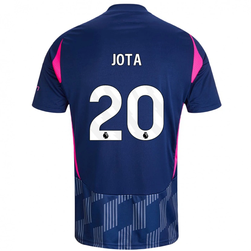 Danxen Mænd Jota Silva #20 Kongeblå Pink Udebane Spillertrøjer 2024/25 Trøje T-Shirt