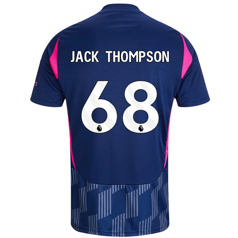 Danxen Mænd Jack Thompson #68 Kongeblå Pink Udebane Spillertrøjer 2024/25 Trøje T-Shirt