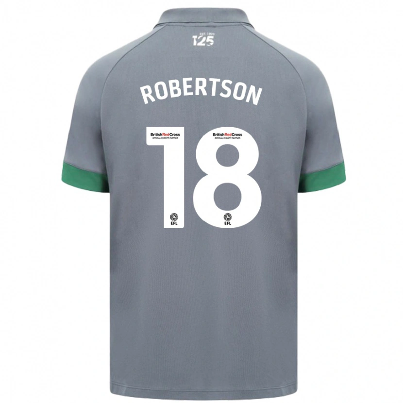 Danxen Mænd Alex Robertson #18 Mørkegrå Udebane Spillertrøjer 2024/25 Trøje T-Shirt