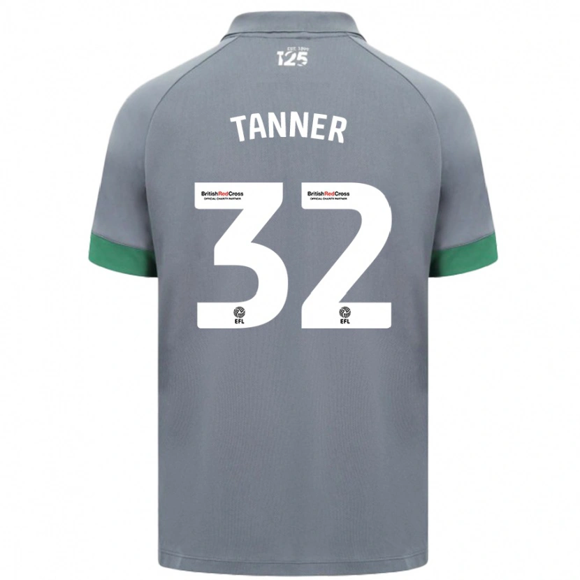 Danxen Mænd Ollie Tanner #32 Mørkegrå Udebane Spillertrøjer 2024/25 Trøje T-Shirt