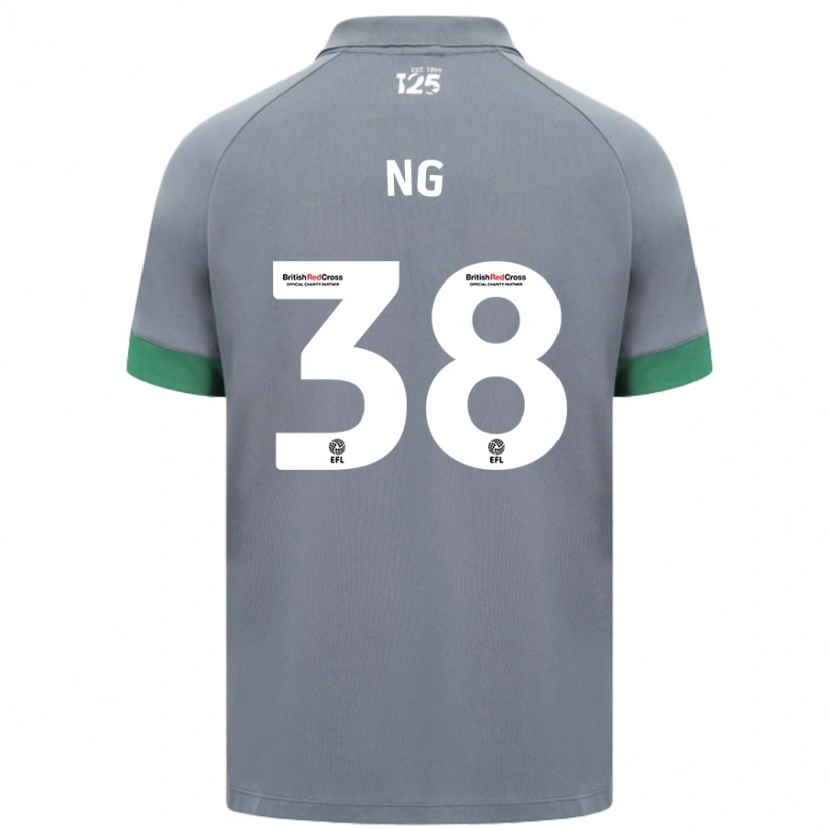 Danxen Mænd Perry Ng #38 Mørkegrå Udebane Spillertrøjer 2024/25 Trøje T-Shirt