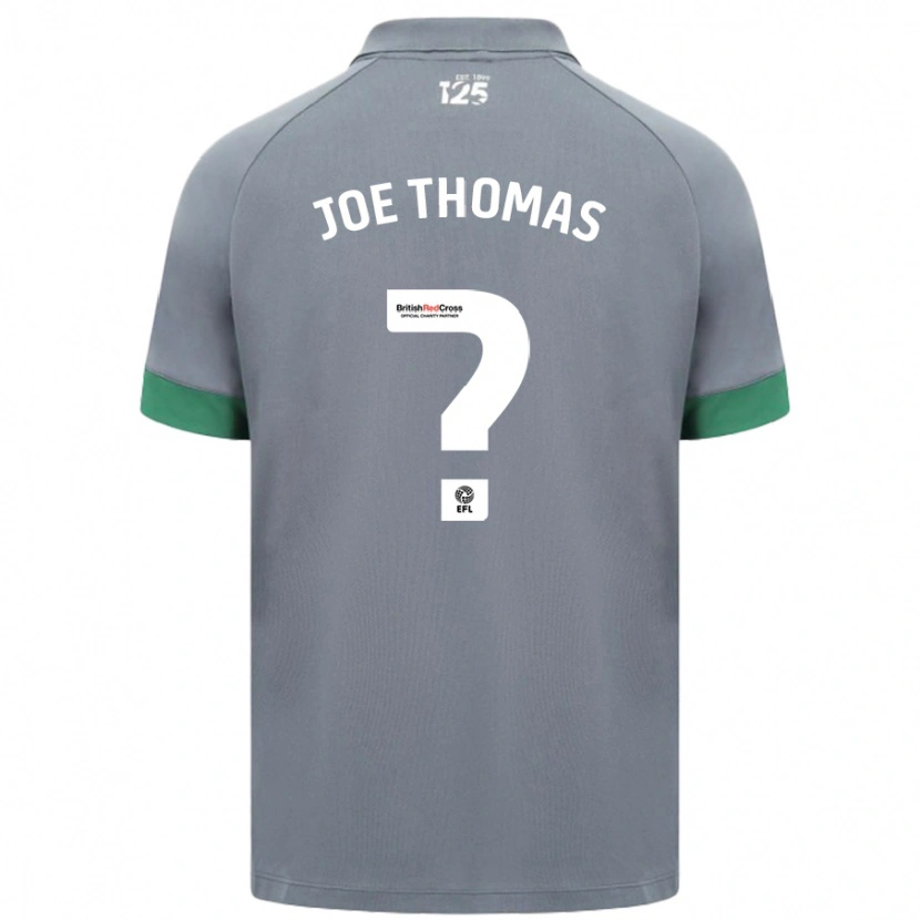 Danxen Mænd Joe Thomas #0 Mørkegrå Udebane Spillertrøjer 2024/25 Trøje T-Shirt