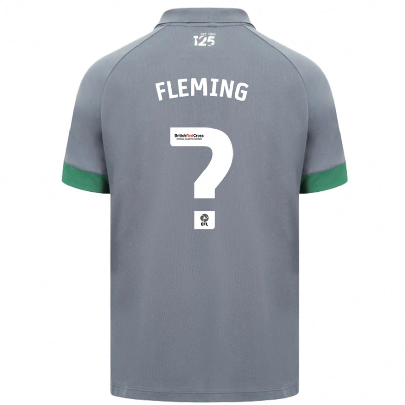 Danxen Mænd Cole Fleming #0 Mørkegrå Udebane Spillertrøjer 2024/25 Trøje T-Shirt
