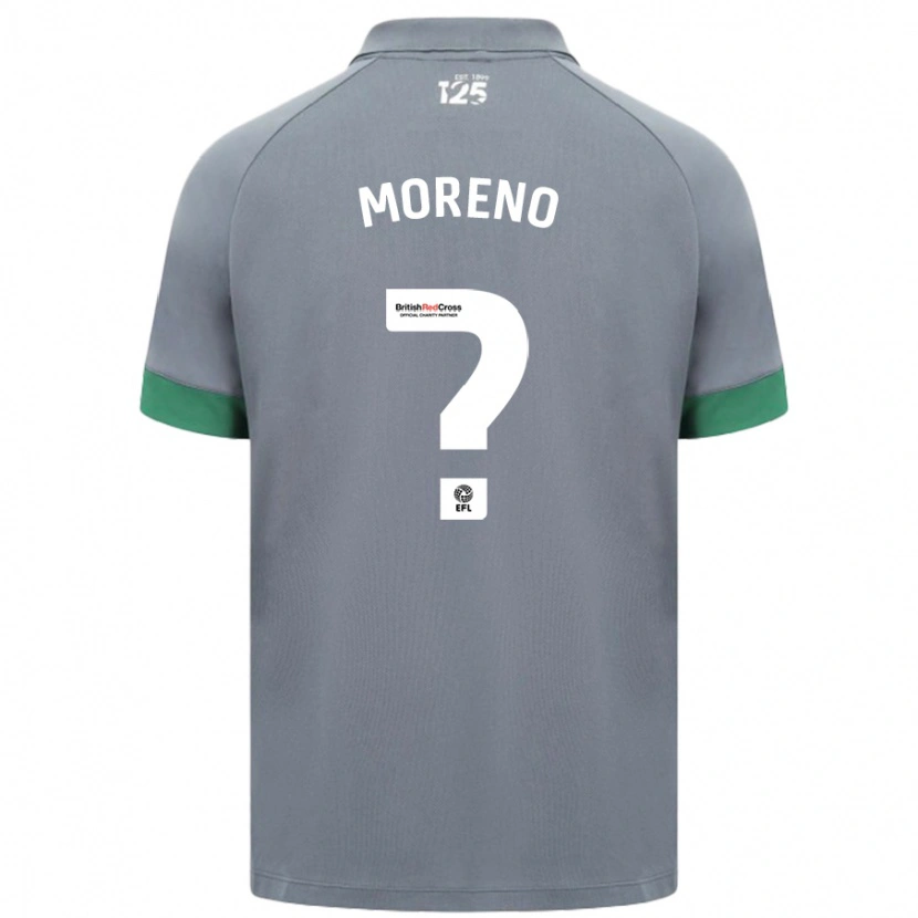 Danxen Mænd Paul Moreno #0 Mørkegrå Udebane Spillertrøjer 2024/25 Trøje T-Shirt