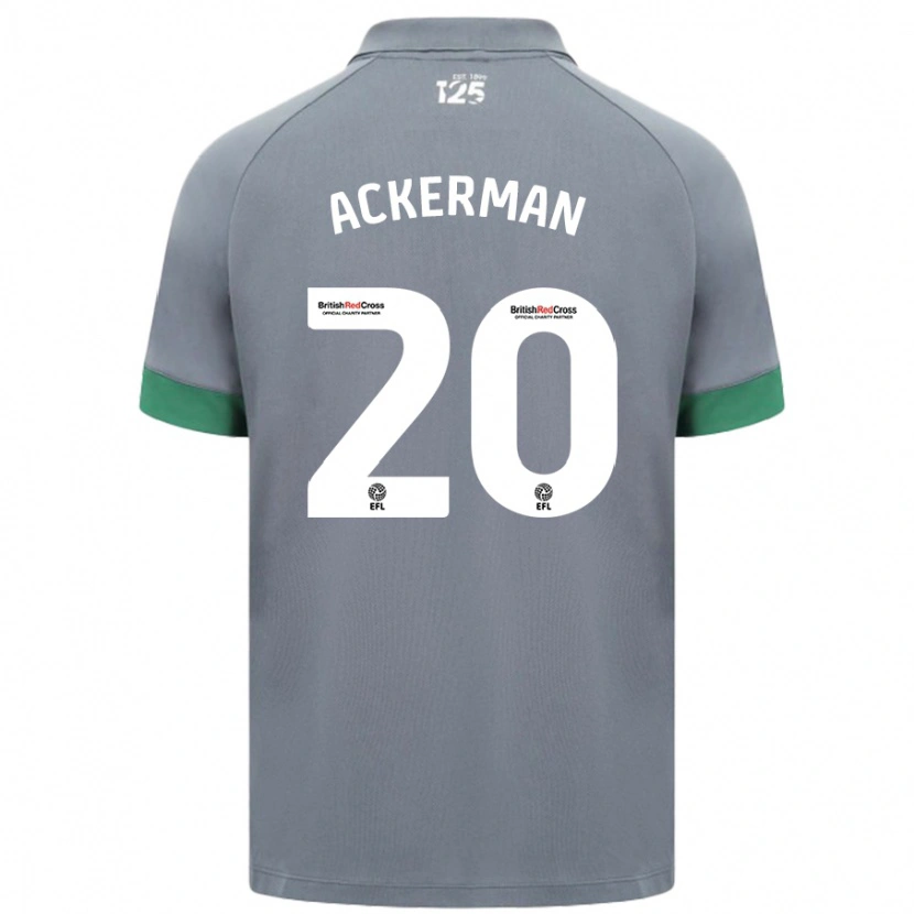 Danxen Mænd Mali Ackerman #20 Mørkegrå Udebane Spillertrøjer 2024/25 Trøje T-Shirt
