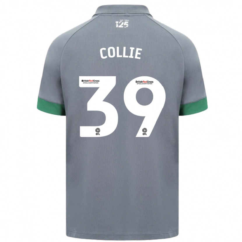Danxen Mænd Eliza Collie #39 Mørkegrå Udebane Spillertrøjer 2024/25 Trøje T-Shirt